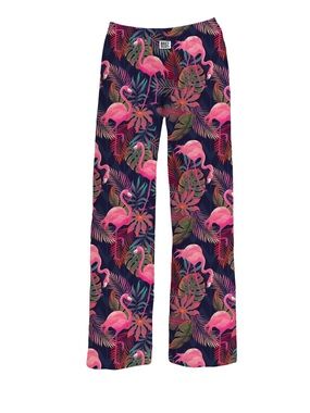 Brief Insanity Flamingo Lounge Pants Tropical Pajama Sleep Pants Womens Small